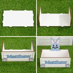 Personalisierte niedlichen Hase Holzkorb mit Namen Ostereierjagd Geburtstag Urlaub Party Favors Geschenk für Kinder