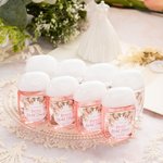 Personalized With Love & Thanks Floral Hand Sanitizer Label Set of 30 with Text and Date Engagement Wedding Party Favors Gift for Couple