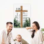 Henkilökohtainen Cross Raamatun jae Canvas maalaus teksti seinä sisustus ensimmäinen ehtoollinen ristiäiset kastaminen kaste lahja lapsille