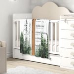 Personalized Cross Bible Verse Soft Throw Blanket with Name and Text First Communion Christening Baptism Gift for Kids