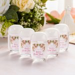 Personalized With Love & Thanks Floral Hand Sanitizer Label Set of 30 with Text and Date Engagement Wedding Party Favors Gift for Couple