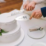 Personalised Skull Cake Knife and Server Set with Engraved Names and Date Wedding Bridal Shower Gift for Couple