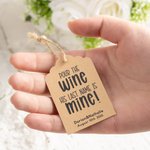 Personalized Take A Shot We Tied The Knot Kraft Paper Wedding Wine Tags with Name Date and String Set of 6 Bridal Shower Bachelorette Party Favors
