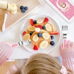 Personalized Cartoon Animal Safe Stainless Steel Kid’s Fork Spoon Knife 3 Pcs Cutlery Set with Initial Case and Name Birthday Gift for Boys Girls