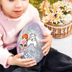 Personalized Cartoon Character Rabbit Chick Initial Jumbo Easter Egg with Name Easter Basket Stuffers Party Favors Birthday Gift for Kids