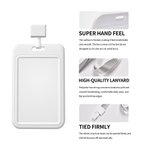 Personalized Floral Cartoon Business Woman and Man ID Card Badge Holder with Name Birthday Office Gift for Coworker Employee