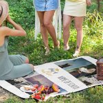 Manta de graduación personalizada con collage de 9 fotos y nombre de la escuela Regalo de ceremonia de graduación para estudiantes universitarios de último curso