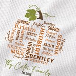 Personalisierte Kürbis Wort Wolke 100% Baumwolle schnell trocknende Waffel Geschirrtuch mit Text Geburtstag Herbst Geschenk für Mama Oma