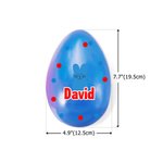 Personalized Cute Bunny Dot Design Fillable Jumbo Easter Egg with Name Holiday Basket Filler Easter Party Gift for Kids