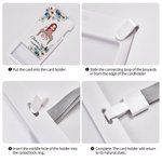 Personalized Floral Cartoon Business Woman and Man ID Card Badge Holder with Name Birthday Office Gift for Coworker Employee