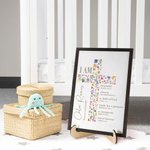 Gepersonaliseerd gebloemd Kruis Zegen Bijbelvers Houten Plaquette Frame met standaard Naam en Tekst Doop Eerste Communie Bureaudecoratie Cadeau voor Kinderen Meisje