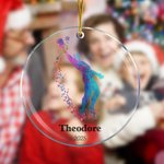 Personalised Baseball Player Silhouette Transparent Acrylic Christmas Ornament with Name Tree Hanging Christmas Gift for Baseball Players Lovers