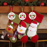 Personalized Friend Is Tied Together With Heartstrings Ceramic Christmas Tree Ornament with Name Year Christmas Decor Friendship Gift for Friends