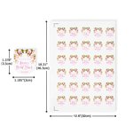 Personalized With Love & Thanks Floral Hand Sanitizer Label Set of 30 with Text and Date Engagement Wedding Party Favors Gift for Couple