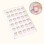 Personalized With Love & Thanks Floral Hand Sanitizer Label Set of 30 with Text and Date Engagement Wedding Party Favors Gift for Couple