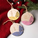 Estrella de madera personalizada grabada Ornamento del árbol de Navidad con 1 - 8 nombres y cuerda de cáñamo Navidad decoración del hogar regalo para la familia