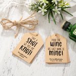 Personalized Take A Shot We Tied The Knot Kraft Paper Wedding Wine Tags with Name Date and String Set of 6 Bridal Shower Bachelorette Party Favors