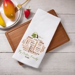 Personalisierte Kürbis Wort Wolke 100% Baumwolle schnell trocknende Waffel Geschirrtuch mit Text Geburtstag Herbst Geschenk für Mama Oma