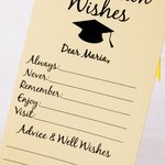 Personalisierte Graduation Wishes Card Tags mit Band Name und Jahr Satz von 8 Party Dekoration Graduation Geschenk für Absolventen