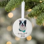 Gepersonaliseerd Forever Loved Hond Kat Fotoportret Tekening Ornament met Naam Kerstboom Decor Herdenking Sympathie Cadeau voor Huisdierbezitters