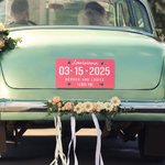 Personalised Romantic Just Married Wedding Car Number Plate with Name and Date Wedding Anniversary Gift for Newlyweds Couple
