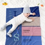 Personalized God Says I Am Name Meaning on Bible Verse Colorful Soft Throw Blanket Baptism Confirmation Christmas Gift for Christians Family Kids