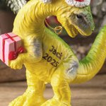 Personalized Simulation Dinosaur Christmas Ornament with Engraved Name and Year Christmas Birthday Gift for Kids