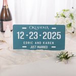 Personalised Romantic Just Married Wedding Car Number Plate with Name and Date Wedding Anniversary Gift for Newlyweds Couple