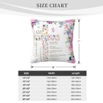 Personalized Floral Cross Bible Scripture Throw Pillow Cover with Name The First Baptism Communion Confirmation Gift for Daughter Goddaughter