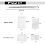 Personalized Floral Cartoon Business Woman and Man ID Card Badge Holder with Name Birthday Office Gift for Coworker Employee