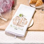 Personalisierte Kürbis Wort Wolke 100% Baumwolle schnell trocknende Waffel Geschirrtuch mit Text Geburtstag Herbst Geschenk für Mama Oma