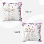 Personalized Floral Cross Bible Scripture Throw Pillow Cover with Name The First Baptism Communion Confirmation Gift for Daughter Goddaughter