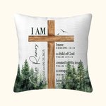 Personalisierte Wald Kreuz Bibel Vers werfen Kissenbezug mit Namen Erstkommunion Party Home Decor Taufe Geschenk für Kinder Jungen