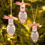 Gepersonaliseerde Boogbal Kraal Een Leraar Licht Ornament met Tekst en Koord Kerstboom Decoratie Cadeau voor Leraar