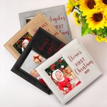 Personalized Sweets Cane First Christmas Leather Baby Photo Picture Frame with Name and Year Christmas Gift for Family