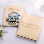 Personalized Heart Wedding Car Design Wooden Money Holder with Text Cash Favor Wedding Party Bridal Shower Gift for Newlyweds