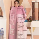 Personalized God Says I Am Name Meaning on Bible Verse Colorful Soft Throw Blanket Baptism Confirmation Christmas Gift for Christians Family Kids