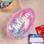 Personalized Simple Style Name Multicolor Fillable Jumbo Easter Egg Holiday Basket Stuffers Easter Birthday Party Favors Gift for Kids