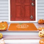 Personlig pumpa ordmoln dörrmatta med text födelsedag höstgåva för vän familj