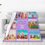 Henkilökohtainen 8 valokuvakollaasit Cousin Crew Heart Soft Throw Blanket kanssa vuoden Home Decor Family Reunion joululahja lapsille