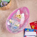 Personalized Cute Bunny Leopard Print Fillable Jumbo Easter Egg with Name Party Favor Egg Hunting Easter Hamper Gift for Boys Girls