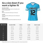 Henkilökohtainen Monivärinen Faux Glitter Jalkapallo V-kaula Team Jersey nimi ja numero Game Day Outfit Syntymäpäivälahja Urheilu Äiti Jalkapallon ystäville