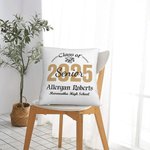 Personalizzato Classe 2025 Senior Pride Graduation Throw Pillow Cover Cerimonia di laurea regalo per gli amici adolescenti