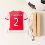 Lámpara de noche LED acrílica con base de madera para decoración del hogar Regalo de cumpleaños para los amantes del deporte