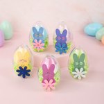 Personalisierte niedliche Hase Filz Blume Ostern Badebombe mit Initialen Ostern Korb Stuffers Geburtstagsgeschenk für Kinder