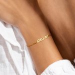 Personalizada Nombre Curb Cadena Pulsera con Pave Circonita Corazón Estrella Símbolo Dainty Joyería Cumpleaños Aniversario Regalo para Mujeres