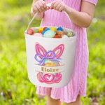 Personalised Cute Bunny Easter Egg Basket with Name Easter Party Birthday Gift for Boys Girls