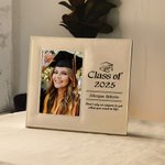 Personalised Class of 2025 Graduate Photo Frame with Graduation Message Graduation Keepsake Gift for Graduates Friends Daughter Son