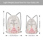 Personalized Pink Nutcracker Drawstring Strap Pack First Christmas Gift for Family or Friend
