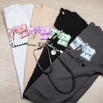 Personalisierte Bogen Spritze Stethoskop Kaffee T-shirt Sweatshirt mit Namen Geburtstag Anerkennung Geschenk für Krankenschwester Arzt Mediacl Personal